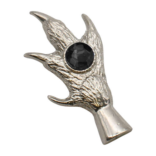XDHBR614-F Grouse Claw Black Gem Stone Brooch