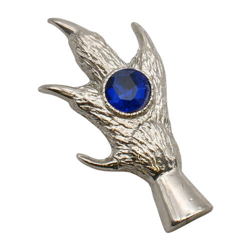 XDHBR614-F Grouse Claw Blue Gem Stone Brooch