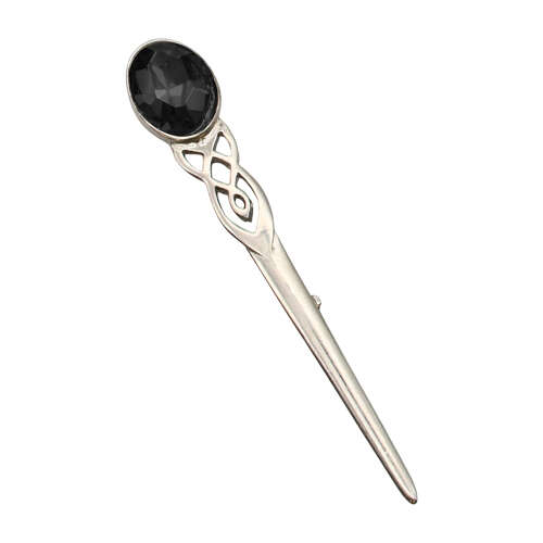 XDHKP0149 Black Celtic Kilt Pin