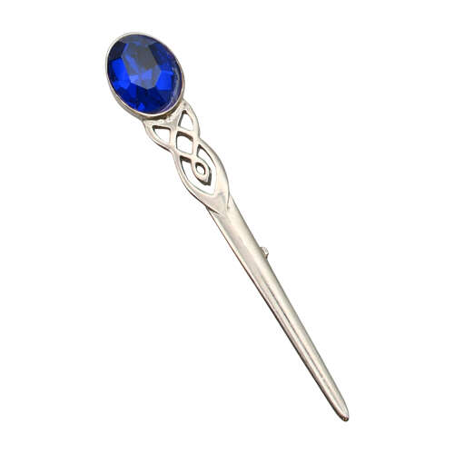 XDHKP0149 Blue Celtic Kilt Pin