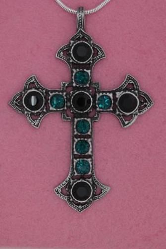 XDHP536 Green Cross Pendant