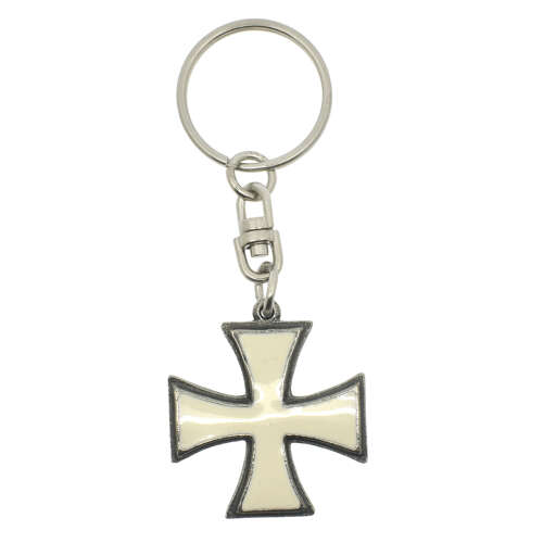 XDHKR0568 Knights Templar Pattee White Keyring