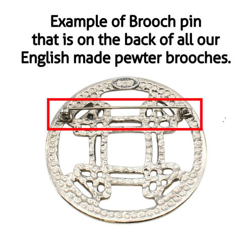 XDHBR0157-F Celtic Cross Purple Gem Stone Brooch