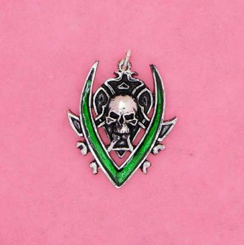 XDHP770 Green Skull Pendant