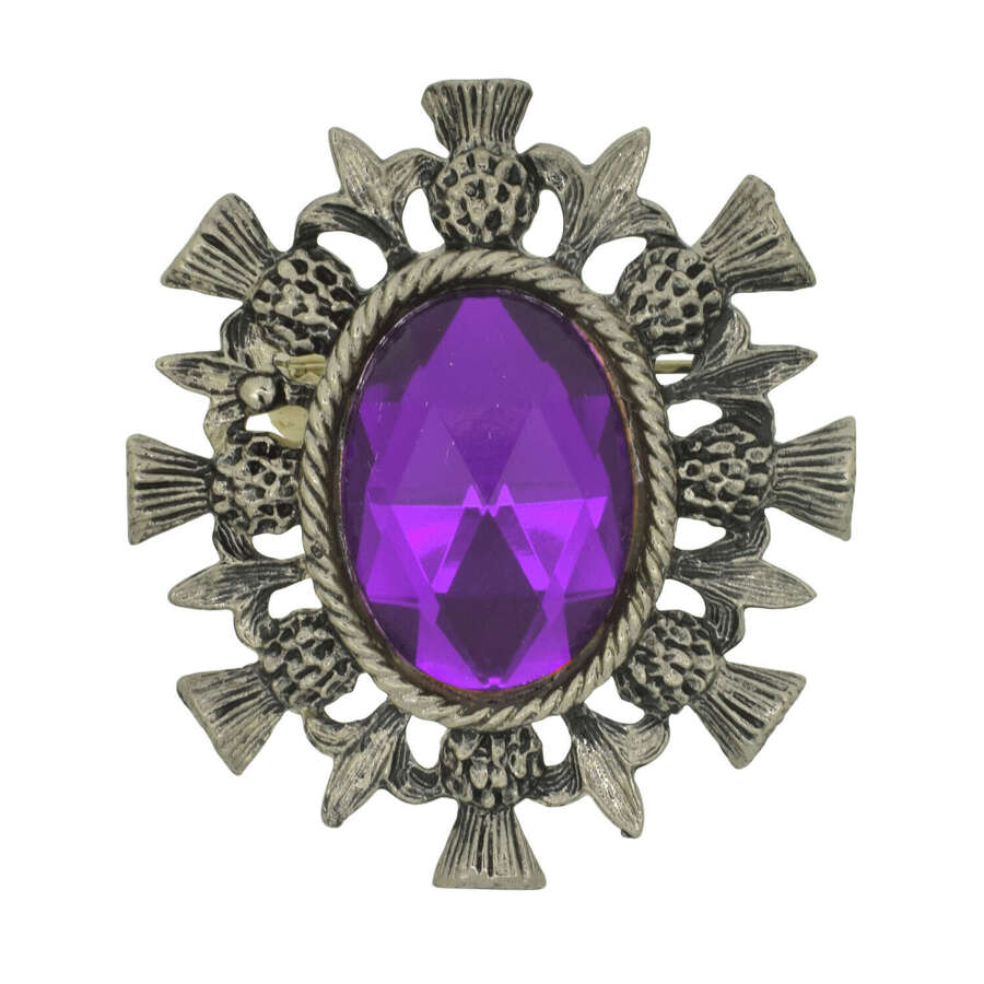XDHBR0902 Purple Thistle Brooch