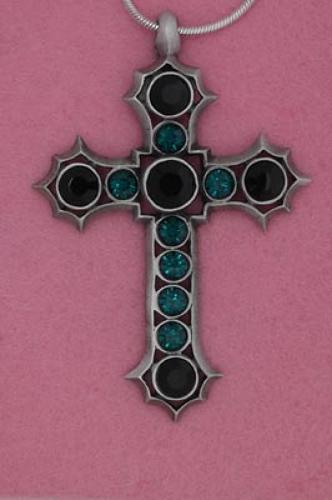 XDHP670 Green Cross Pendant