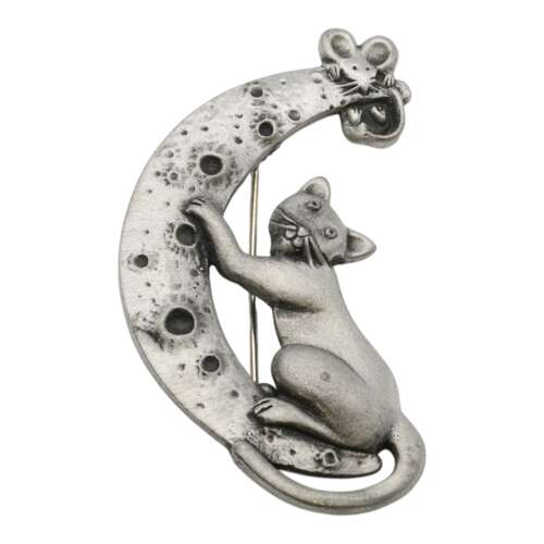 XDHBR1048 Cat & Mouse Brooch