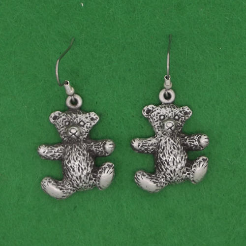 XDHER1206 Teddy Bear Earrings