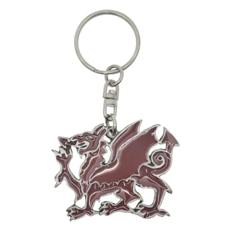 XDHKR0996 Enamel Welsh Dragon Keyring