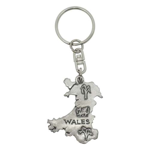 XDHKR1001 Map of Wales Keyring