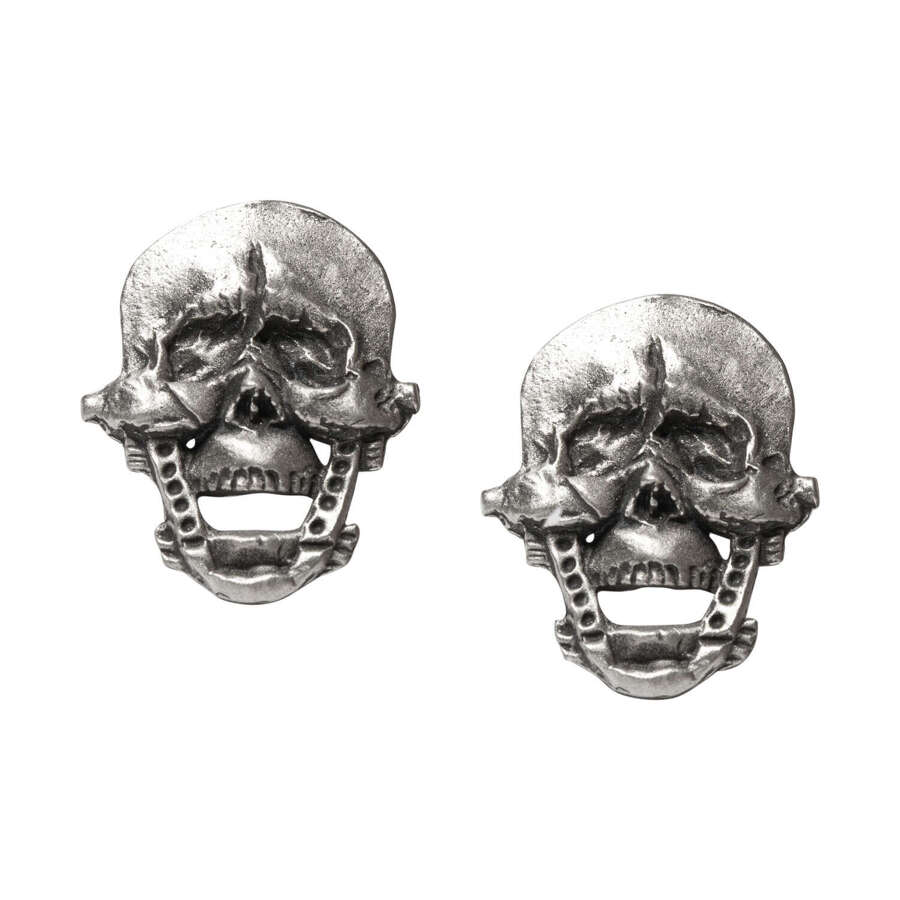 XDHCL1442 Skull with Metal Jaw Cufflinks
