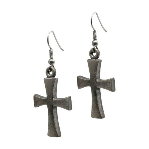 XDHER1402 Templar Cross Earrings