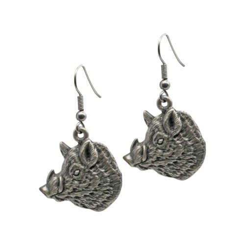 XDHER1515 Boars Head Earrings