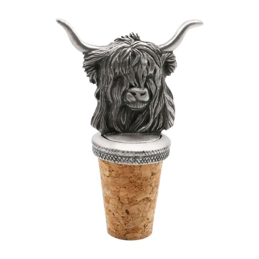 XDHBS1854 Highland Cow Bottle Stopper