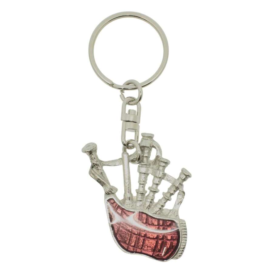 XDHKR0940 Red Enamel Bagpipe Keyring