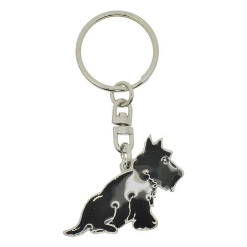 XDHKR0949 Black Enamel Scottish Dog Keyring