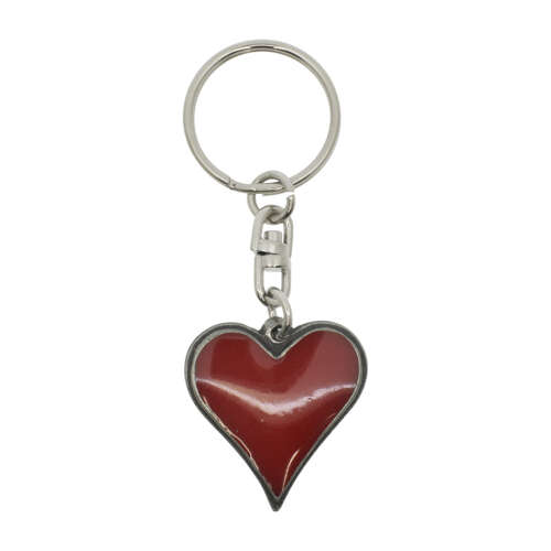 XDHKR0567R Red Enamel Heart Keyring