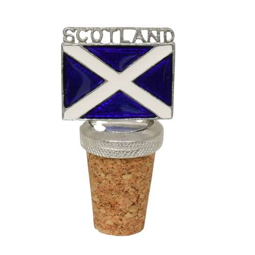 XDHBS0948 Enamelled Scottish Flag Bottle Stopper