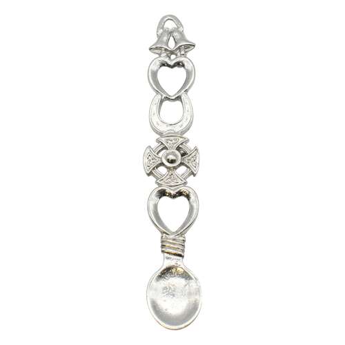 XCSWL106S Bright Pewter Bells & Celtic Cross Lovespoon