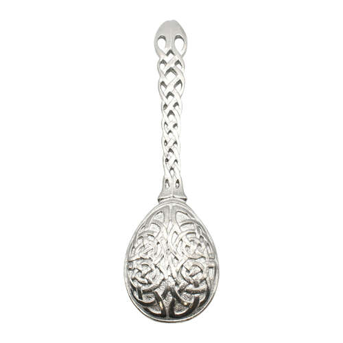 XCSWL117S Bright Pewter Welsh Lovespoon