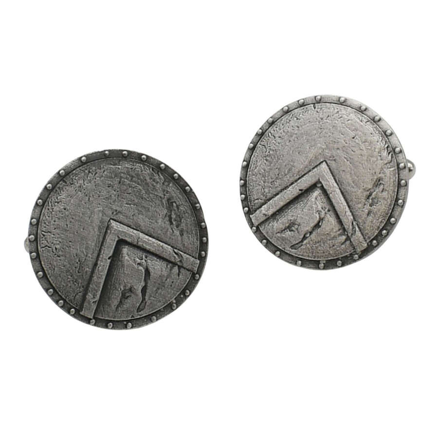 XDHCL1891 Greek Spartan Hoplan Shield Cufflinks