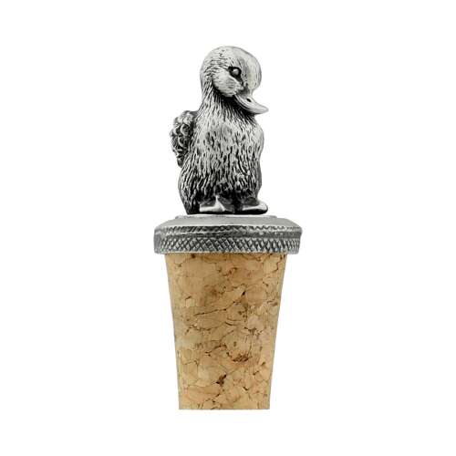 XCSBS001 English Made Pewter Preening Duck Bottle Stopper