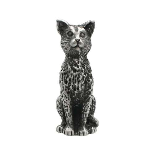 XCSORN004 English Made Pewter Tall Cat Figurine Ornament