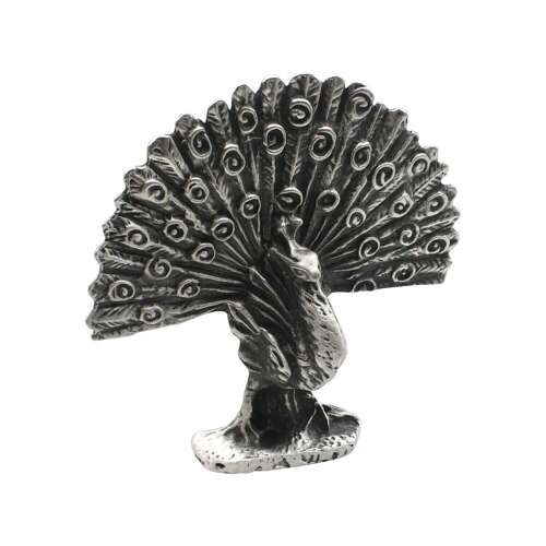 XCSORN010 English Made Pewter Peacock Figurine Ornament