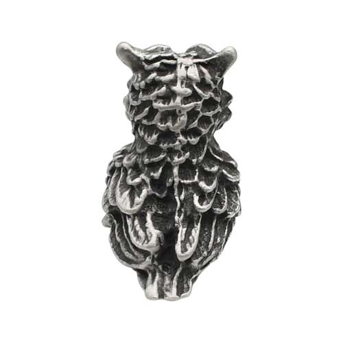 XCSORN013 English Made Pewter Long Eared Owl Figurine Ornament