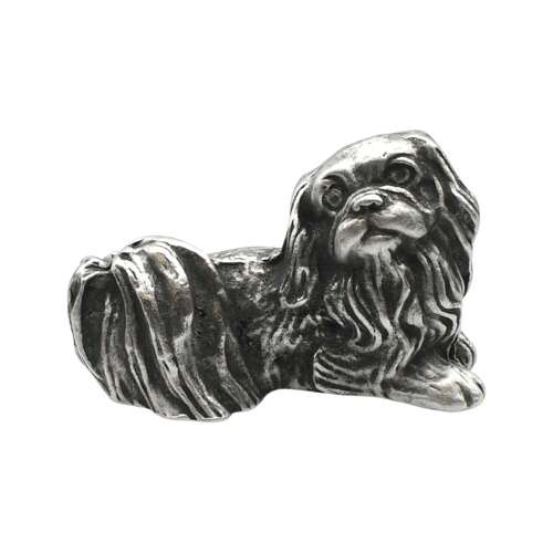XCSORN021 English Made Pewter Pekingese dog Figurine Ornament