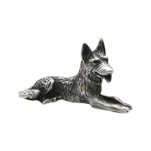 XCSORN022 English Made Pewter Alsatian Figurine Ornament
