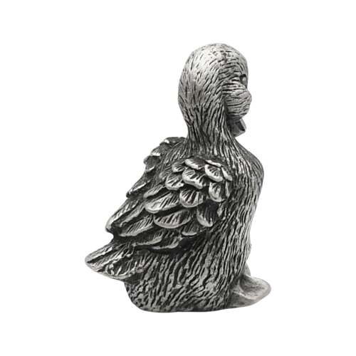 XCSORN032 English Made Pewter Duck preening Figurine Ornament