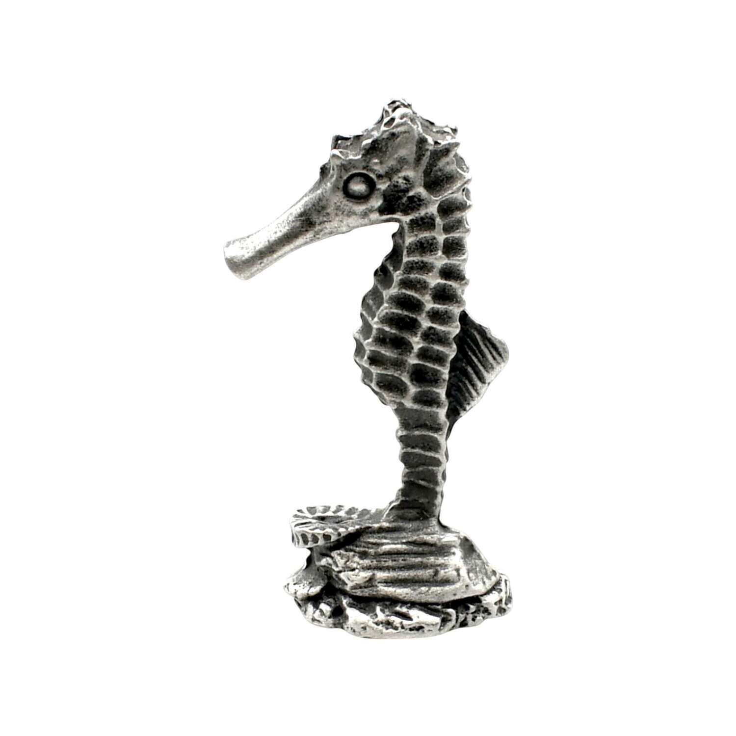 XCSORN036 English Made Pewter Sea Horse Figurine Ornament