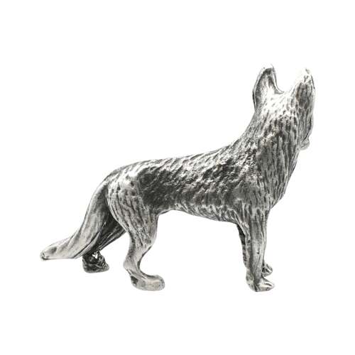 XCSORN045 English Made Pewter German Shepherd Standing Figurine Ornament