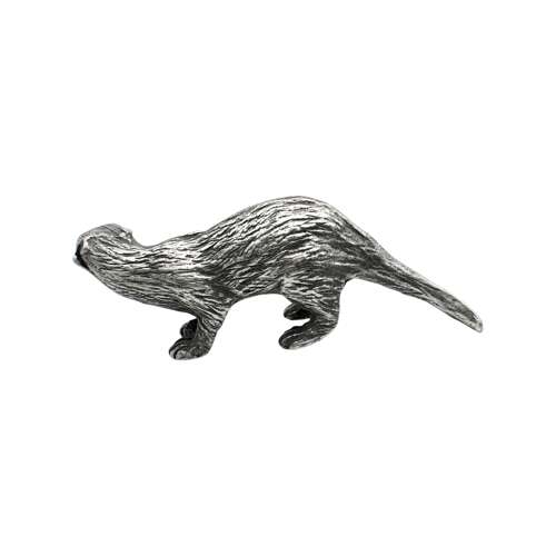 XCSORN059 English Made Pewter Otter Figurine Ornament