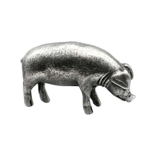 XCSORN060 English Made Pewter Large Pig Figurine Ornament