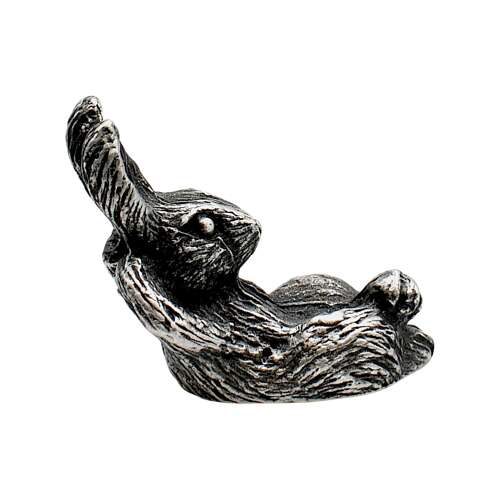XCSORN080 English Made Pewter Laying Rabbit Figurine Ornament