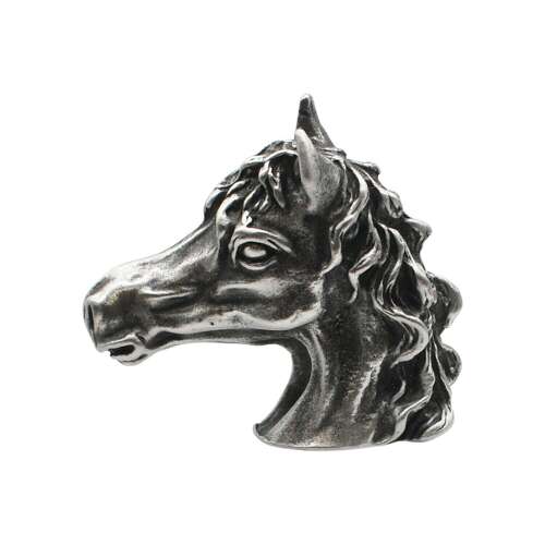 XCSORN081 English Made Pewter Traditional Horse Head Figurine Ornament