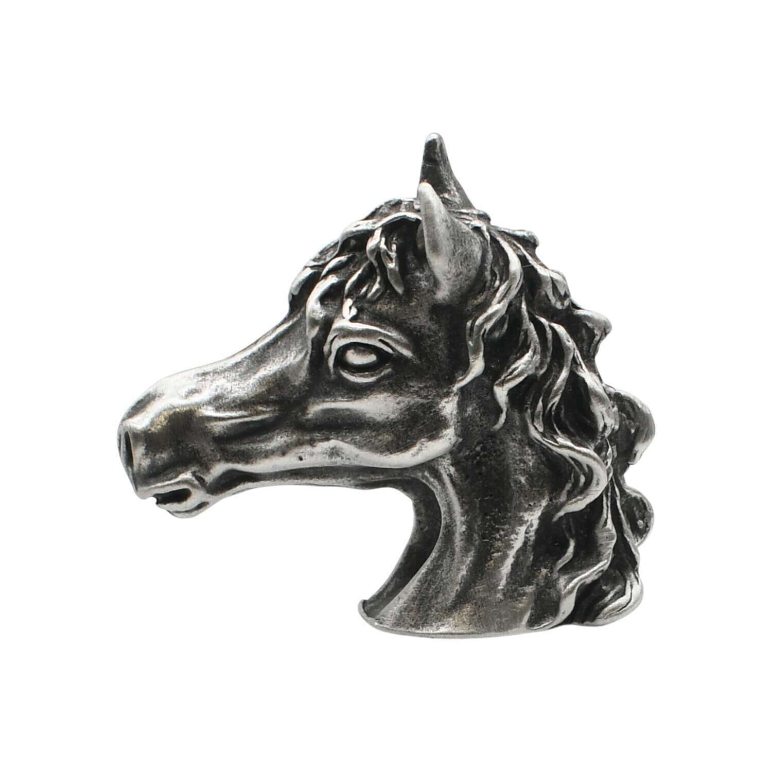 XCSORN081 English Made Pewter Traditional Horse Head Figurine Ornament