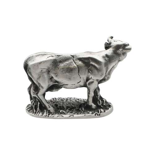 XCSORN083 English Made Pewter Cow Figurine Ornament
