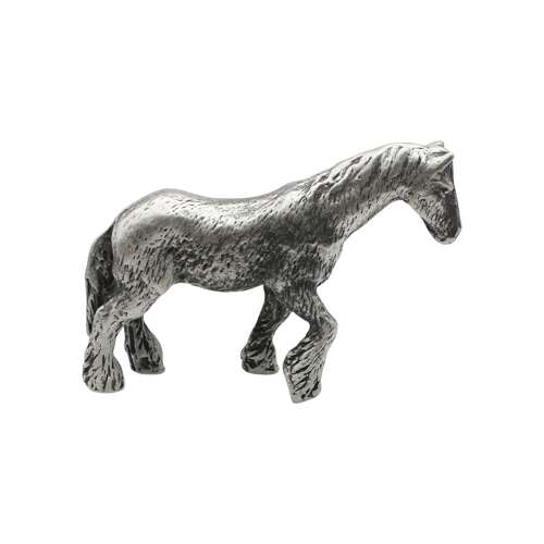 XCSORN086 English Made Pewter Shire Horse Figurine Ornament