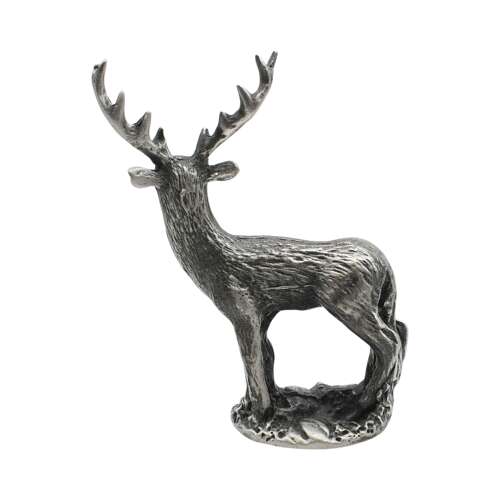 XCSORN092 English Made Pewter Stag Figurine Ornament