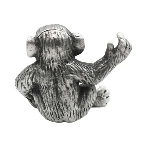 XCSORN094 English Made Pewter Chimp Figurine Ornament