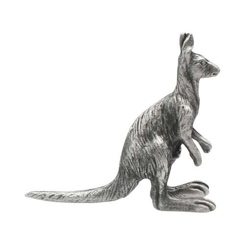 XCSORN101 English Made Pewter Kangaroo with Baby in Pouch Figurine Ornament