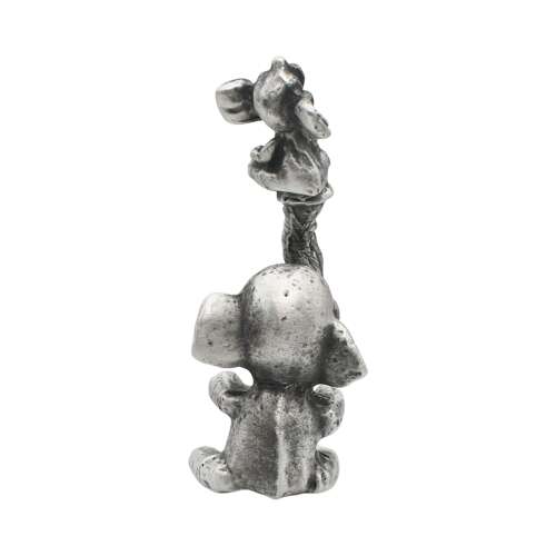 XCSORN104 English Made Pewter Elephant with Baby Figurine Ornament