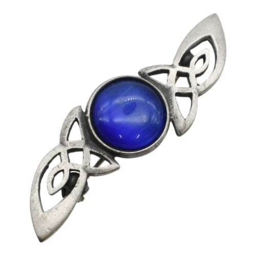 XDHBR0150 Blue Stone Celtic Brooch