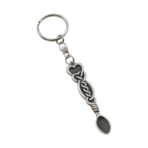 XCSKL011 Love heart Sitting Atop Vine Lovespoon Keyring