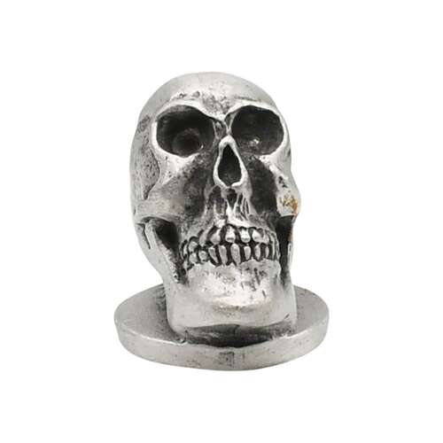 XDHORN0511 English Made Pewter Skull Ornament