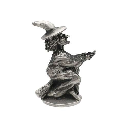 XDHORN0812 English Made Pewter Witch Ornament