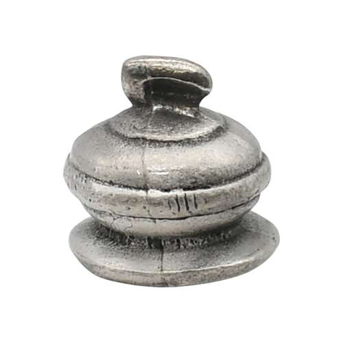 XDHORN0912 English Made Pewter Curling Stone Ornament